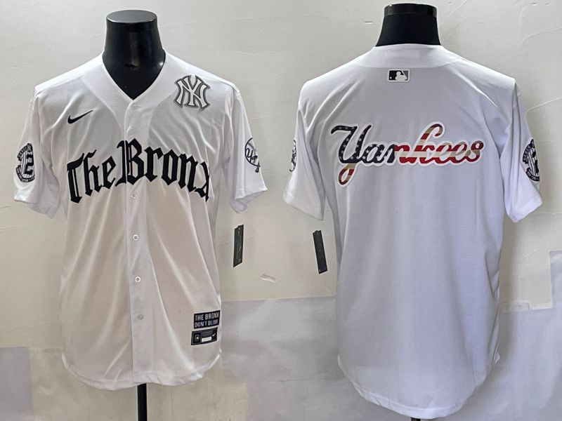Men 2025 New York Yankees Blank White Five generations Joint Name Nike MLB Jersey style 10->new york yankees->MLB Jersey